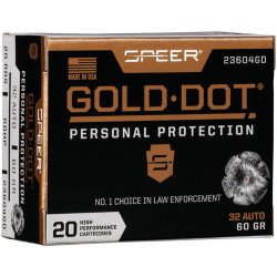 SPEER GOLD DOT 32 ACP 60GR