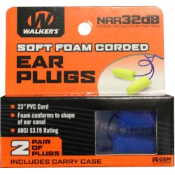 WALKERS EAR PLUGS PVC CORDED